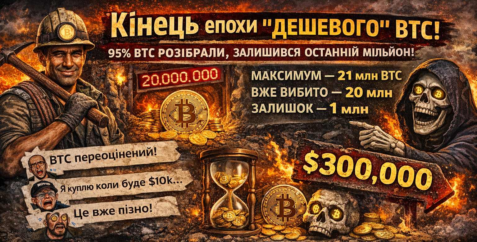 Скільки біткоїнів залишилося: видобуто 20 мільйонів BTC