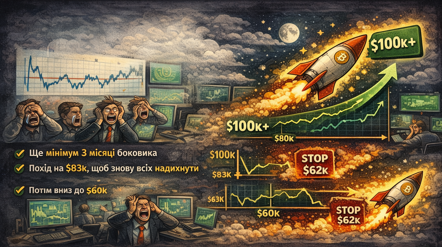Психологія ринку Bitcoin графік BTC